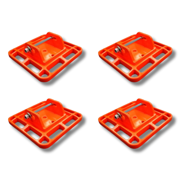 Foot Plate For Drop Down Leg Orange Pack of 4-Love My Caravan Australia