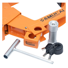 Fullstop Samurai Wheel Clamp Orange-Love My Caravan Australia