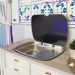 Left Hand Drainer Argent Sink For Caravan & RVs-Love My Caravan Australia