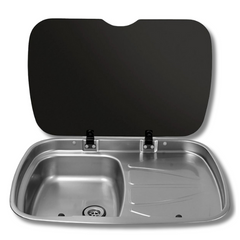 Left Hand Drainer Argent Sink For Caravan & RVs-Love My Caravan Australia