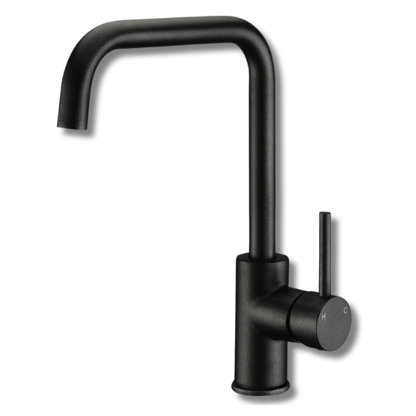 Raco Round Kitchen Sink Mixer Black For Caravan & RVs-Love My Caravan Australia