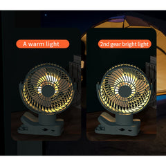 Remote Control USB Portable Caravan / RV Fan With LED Light Black Love My Caravan