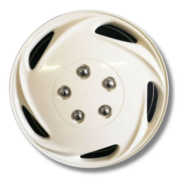 Set Of 4 13 Inch Plastic Wheel Trim White For Caravan & RVs-Love My Caravan Australia