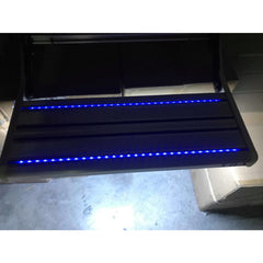 Single Motor Home Step Caravan / RV Black 12v Blue Led Lights Love My Caravan