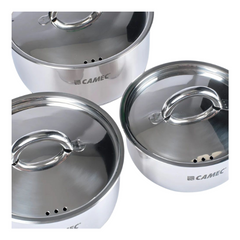 Spacesaver Pots & Pan Stainless Steel Set-Love My Caravan Australia