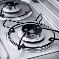 Two Burner Hob & Sink Combination With Glass Lid 760 x 325 mm-Love My Caravan Australia