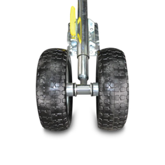 10" Twin Swing Up Jockey with Solid Wheel + U Bolts for 100mm x 50mm A-Frame / Draw Bars - 1600kg Love My Caravan