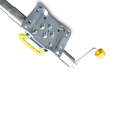 10" Twin Swing Up Jockey with Solid Wheel + U Bolts for x 50mm A-Frame / Draw Bars - 1600kg Love My Caravan