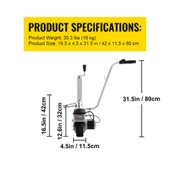 12V Electric Powered 350W Motorised Jockey Wheel Mover For Caravan / Trailer - Love My Caravan