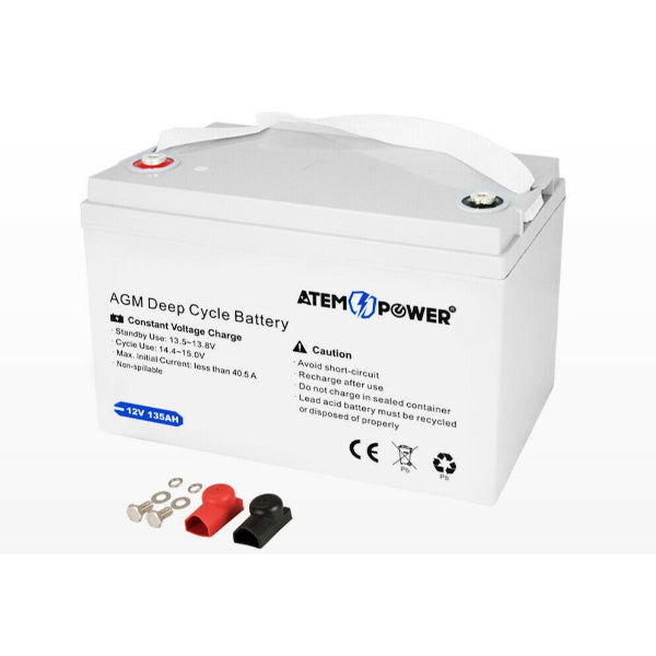 135AH 12V SLA Maintenance Free AGM Deep Cycle Battery Love My Caravan