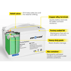 135AH 12V SLA Maintenance Free AGM Deep Cycle Battery Love My Caravan