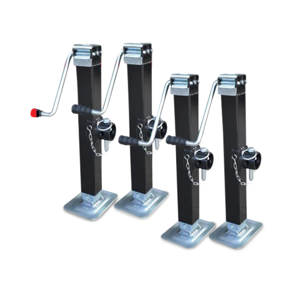 4x 385mm Extension Jack Stands + Solid Mounts & Pre-welded Brackets for Caravans Trailers / Ute Canopies - 3600kg Love My Caravan