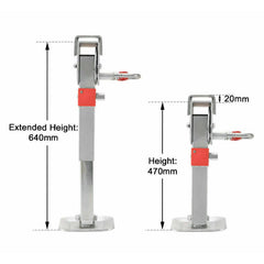 4x Drop Down Corner Legs for Caravans / Camper Trailers - 470mm-660mm Love My Caravan