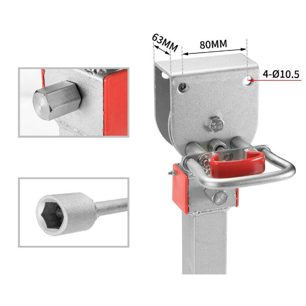4x Drop Down Corner Legs for Caravans / Camper Trailers - 470mm-660mm Love My Caravan