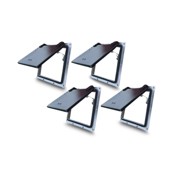 4x Pop Out Roof Air Vent in Black + Rubber Seals for Carvans Camper Trailers / Canopies - 264mm x 213mm Love My Caravan