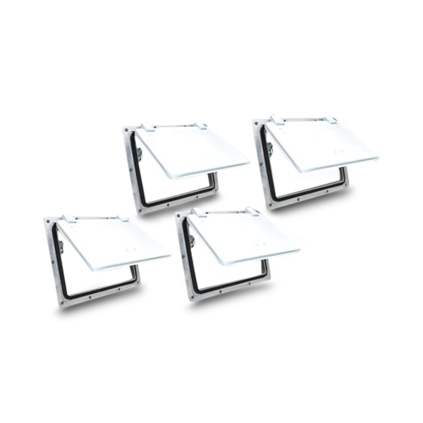 4x Pop Out Roof Air Vent in White + Rubber Seals for Caravans Camper Trailers / Canopies - 238mm x 147mm Love My Caravan