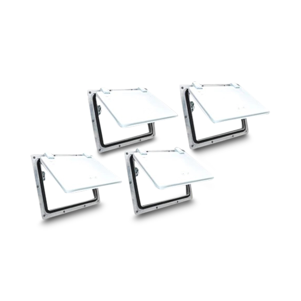 4x Pop Out Roof Air Vent in White + Rubber Seals for Caravans Camper Trailers / Canopies - 264mm x 213mm Love My Caravan