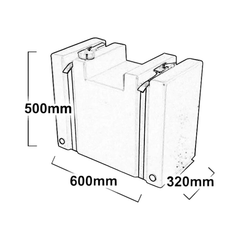 75L Polyethylene Upright Water Tank + Mounting Kit & Pump for Caravans / Camper Trailers