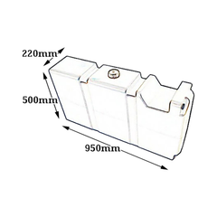 80L Polyethylene Long Water Tank for Caravans / Camper Trailers