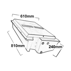 85L Polyethylene Underbody Water Tank + Pump for Caravans / Camper Trailers