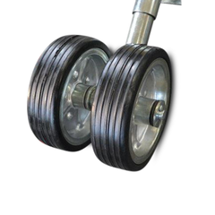 8" Twin Swing Up Jockey with Solid Wheel - 1200kg Love My Caravan