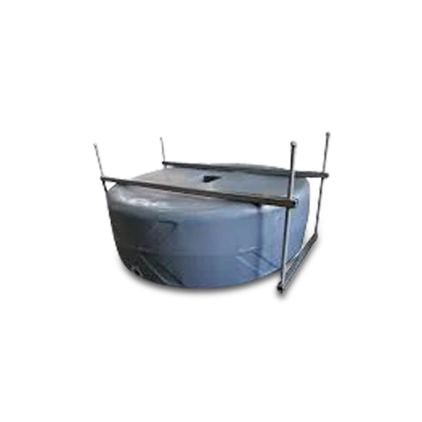 95L Polyethylene Round Water Tank + Mounting Kit for Under Vehicle Spare Wheel Well Love My Caravan