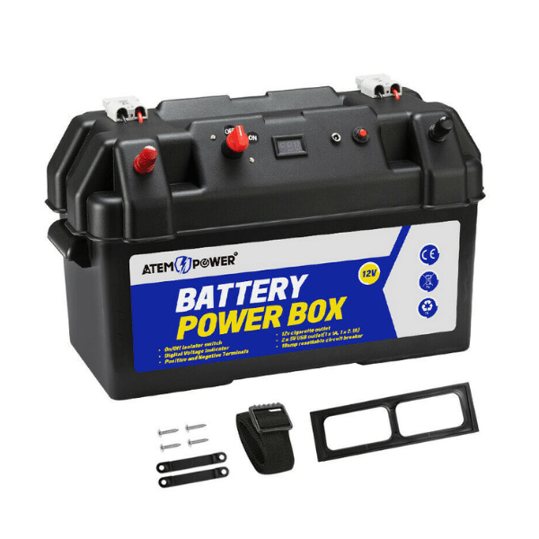 Battery Power Box with 12V Outlet and 2x 5V USB Outlets Love My Caravan