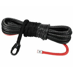Recovery Tow Braided Winch Rope in Black - 10mm x 30m Love My Caravan