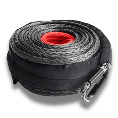 Recovery Tow Braided Winch Rope in Black - 10mm x 30m Love My Caravan